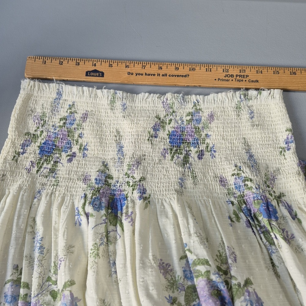 Love Shack Fancy Maxi Skirt Womens XL Falune Floral Deep Slit Pull On Cottage - Picture 9 of 11